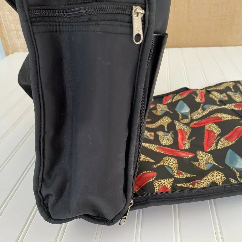 CUTEST ROOMY BLACK DIAPER BAG by Messenger with Covered Changing Pad